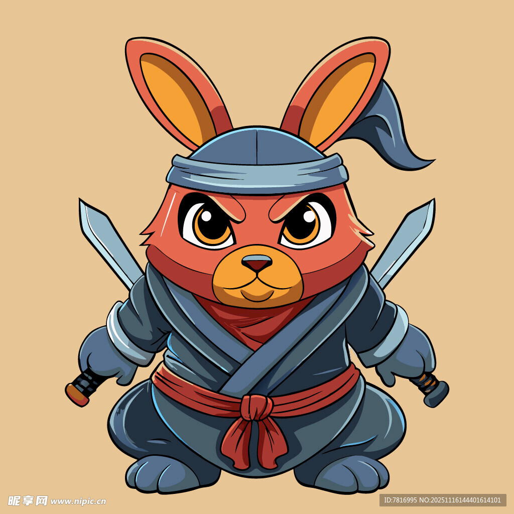 忍者小兔持雙刀