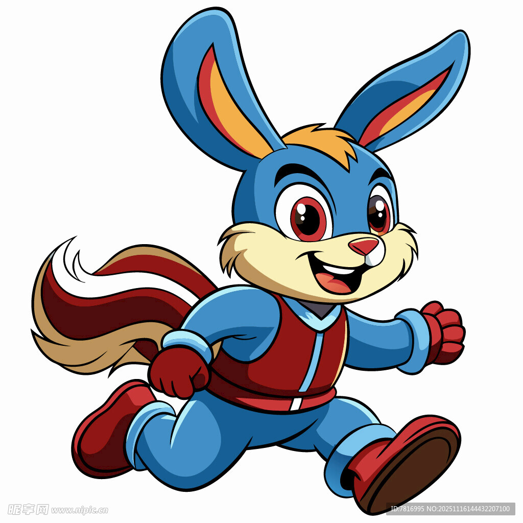奔跑的卡通兔子