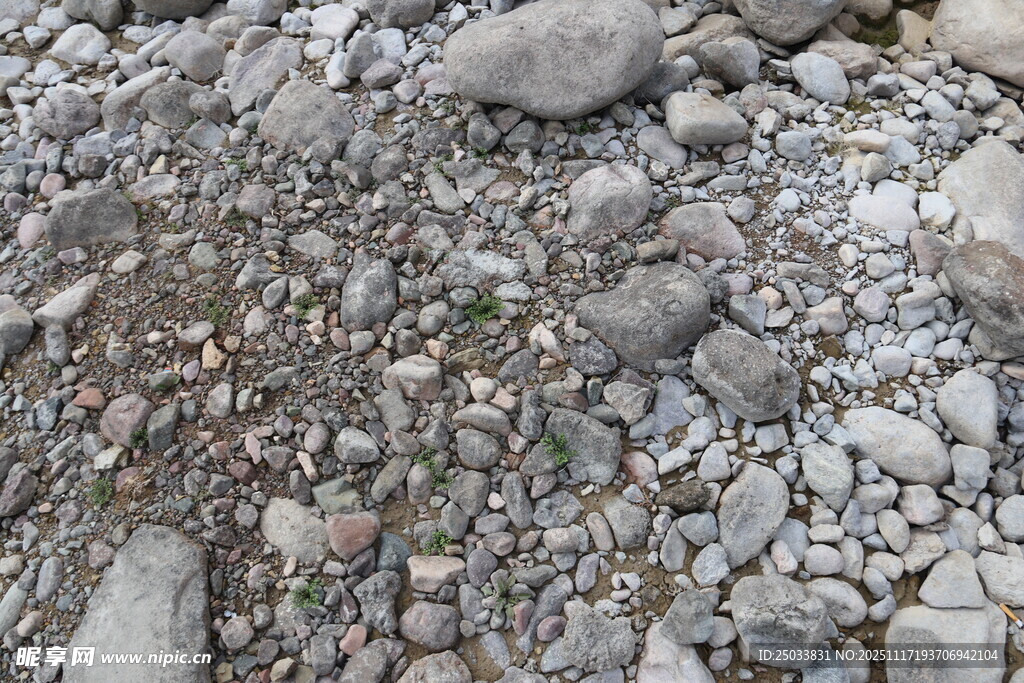 碎石地面特寫