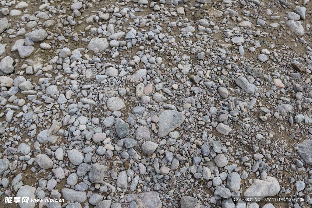 碎石地面紋理特寫