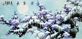 國畫梅花《紫氣東來》