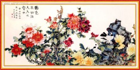 國(guó)畫牡丹中堂畫