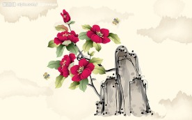 水墨國畫花