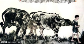 水墨國畫 放牛娃
