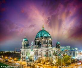 德国柏林大教堂夜景