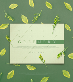 春夏绿色叶子海报