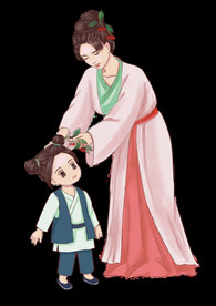 重陽節(jié)元素插茱萸古人婦女小孩手