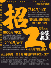 招聘传单招工