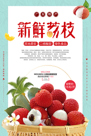 荔枝采摘水果促銷海報(bào)設(shè)計(jì)