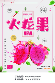 簡約火龍果促銷海報(bào)設(shè)計(jì)