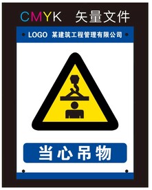 當心吊物標識牌