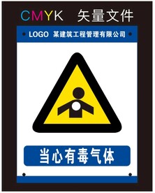 當心有毒氣體標識牌