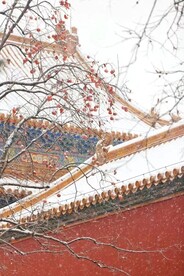 下雪古城