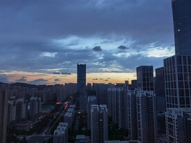 傍晚楼群