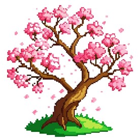像素風格櫻花