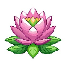 像素風格荷花