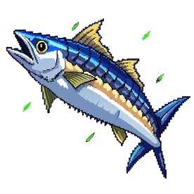 像素風格梭子魚