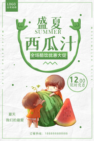 西瓜汁海報