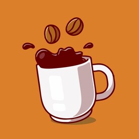美味咖啡矢量卡通插画
