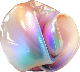 抽象艺术糖果色金属虹彩图形