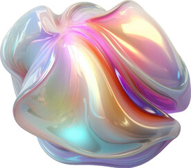 抽象糖果色金属虹彩图形
