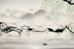 國(guó)畫水墨山水圖片