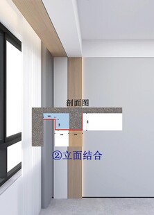 窗户边上有根梁结合吊顶家装设计