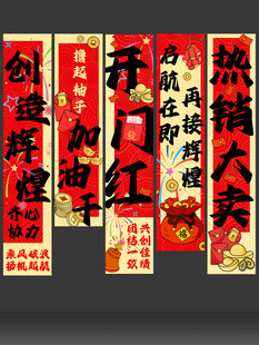 紅色喜慶新年開工大吉開門紅祝福