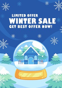 冬季促銷限時優(yōu)惠海報