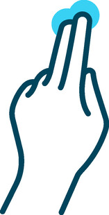 手指點(diǎn)擊圖標(biāo)