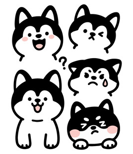 可爱哈士奇表情集合