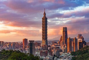 台北城市天际线美丽景观