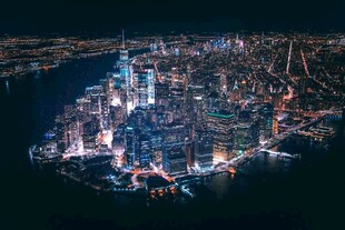 璀璨都市夜景俯瞰图