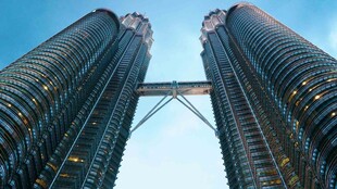 双子塔建筑景观