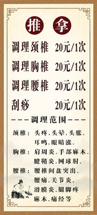 推拿價目表