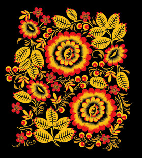 傳統(tǒng)花卉刺繡圖案