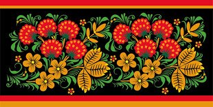 傳統(tǒng)花卉刺繡圖案 貝殼形花卉