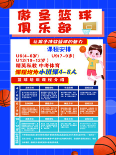 籃球俱樂部招生海報