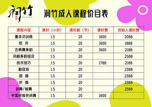 價目表設計