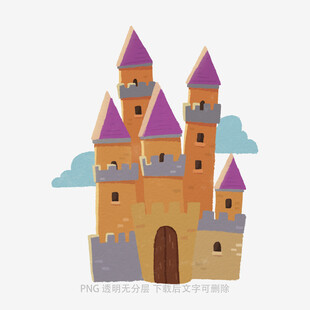 童話風城堡插畫