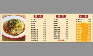 粉類菜單