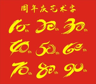 10周年慶藝術字