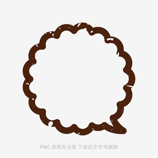 棕色波浪邊框對話框