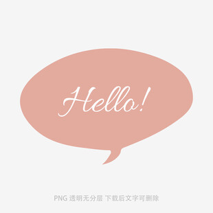 粉色氣泡中的問候語