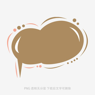 棕色對話氣泡圖形元素
