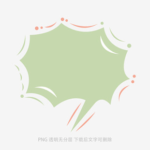 綠色簡約對話框裝飾元素