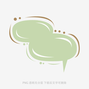 綠色對話氣泡圖標設計