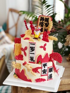 中式風祝壽蛋糕