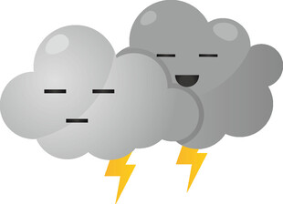 烏云閃電表情圖