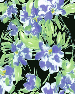 藍(lán)紫花卉圖案清新雅致